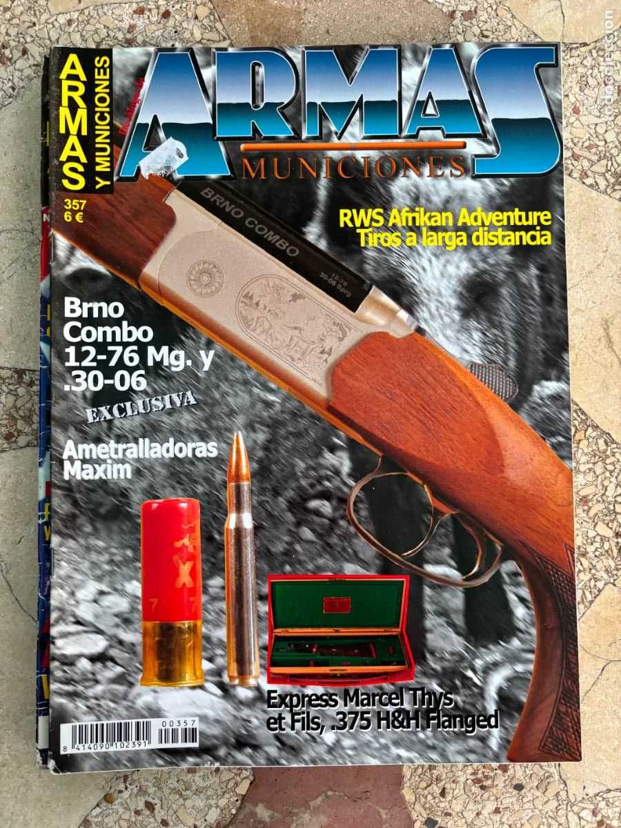 Militaria: ARMAS Y MUNICIONES N&ordm; 357. RWS AFRIKAN ADVENTURE. BRNO COMBO 12-76. AMETRALLADORAS MAXIM.