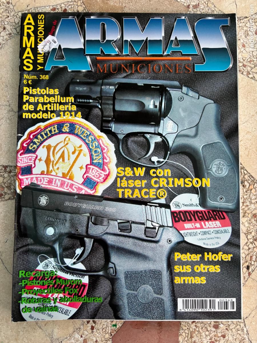 Militaria: ARMAS Y MUNICIONES N&ordm; 368. PARABELLUM DE ARTILLERIA MODELO 1914. S&W CRIMSON TRACE. PETER HOFER.