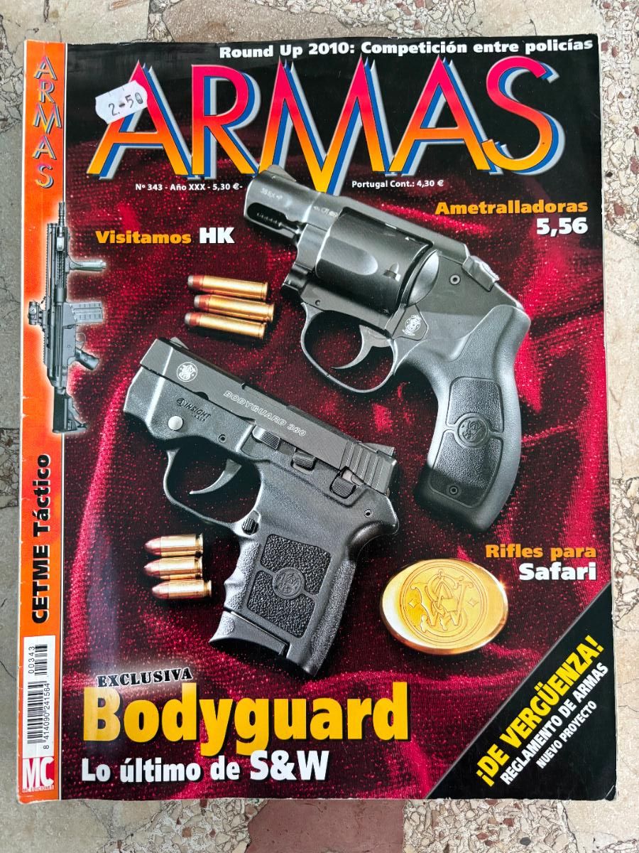 Militaria: ARMAS Y MUNICIONES N&ordm; 343. AMETRALLADORA 5,56. S&W BODYGUARD. CETME T&Aacute;CTICO.