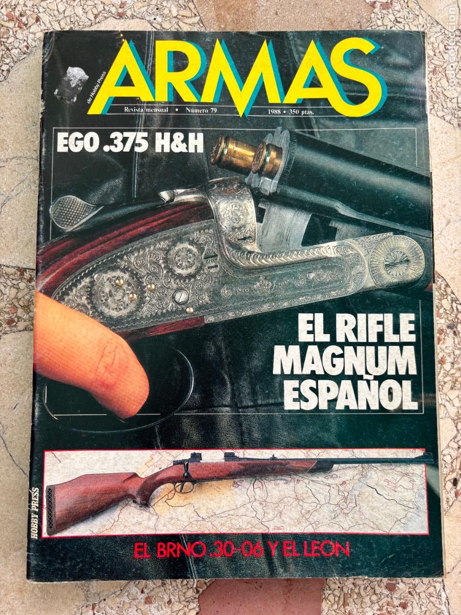 Militaria: ARMAS N&ordm; 79. EGO .375 H&H RIFLE MAGNUM ESPA&Ntilde;OL. BRNO 30-06. BRNO ESCOPETA COMBINADA 500.