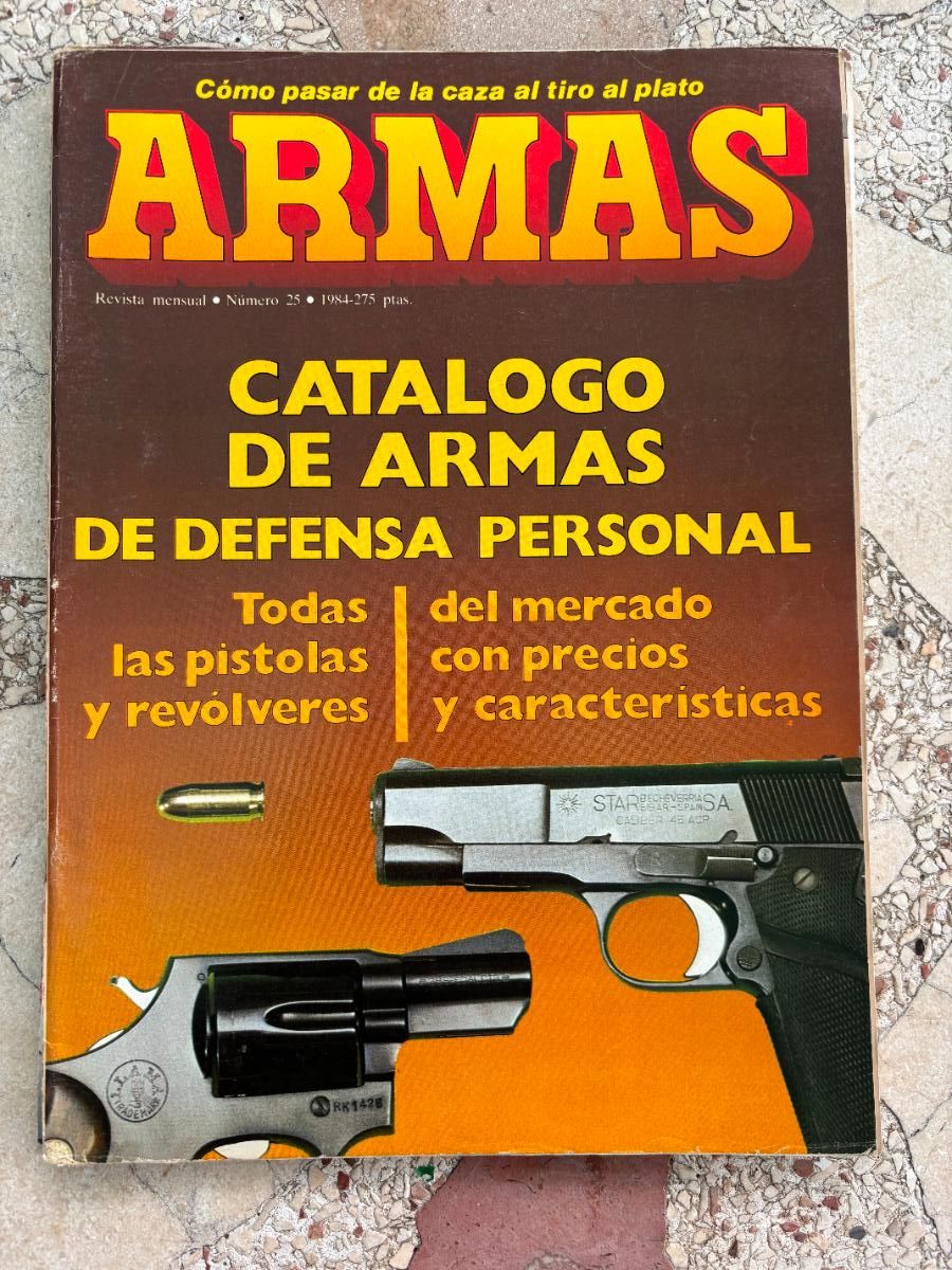 Militaria: ARMAS N&ordm; 25. CAT&Aacute;LOGO ARMAS DE DEFENSA PERSONAL. SUBFUSIL STEN. RIFLE WHEATHERBY.