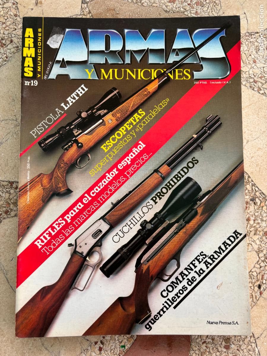 Militaria: ARMAS Y MUNICIONES N&ordm; 19. CUCHILLOS PROHIBIDOS. PISTOLA LATHI. ESCOPETAS SUPERPUESTAS.
