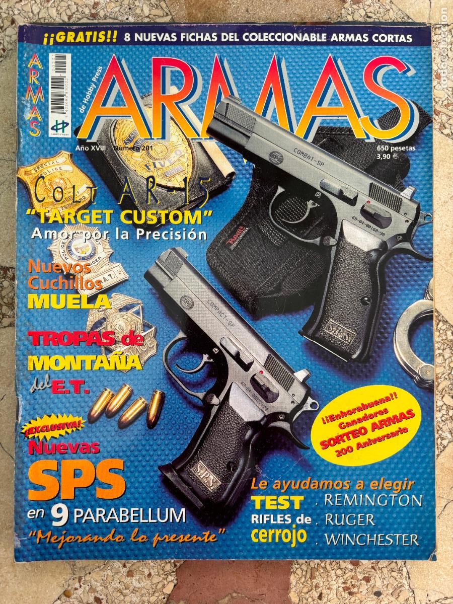 Militaria: ARMAS N&ordm; 201. SPS PARABELLUM. REMINGTON RUGER WINCHESTER. COLT AR-15. CUCHILLOS MUELA.