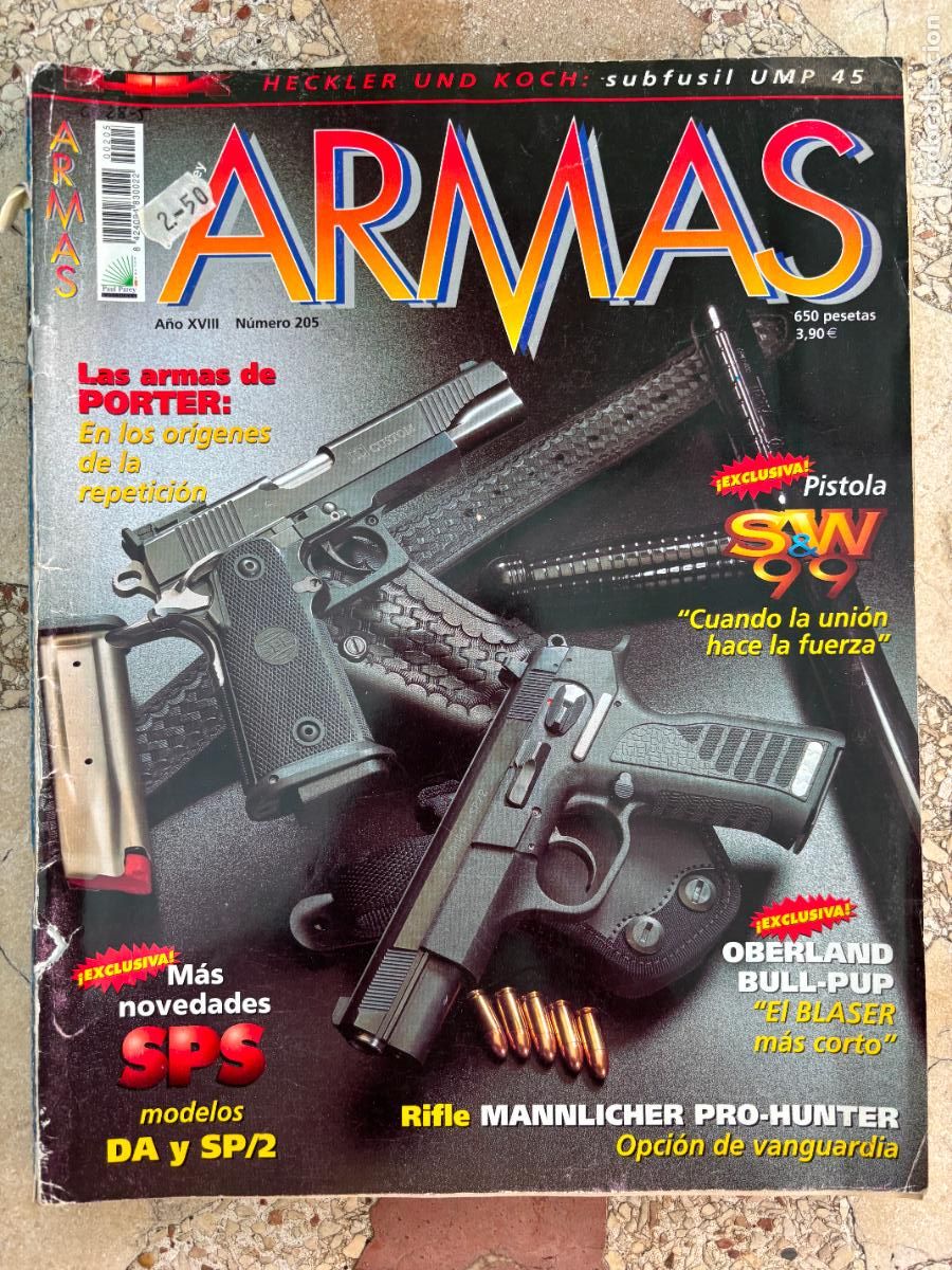 Militaria: ARMAS N&ordm; 205. RIFLE MANNLICHER PRO-HUNTER. SUBFUSIL UMP 45. PISTOLA S&W 99.