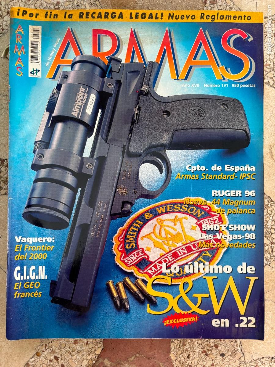 Militaria: ARMAS N&ordm; 191. SMITH & WESSON EN 22. RUGER 96. GIGN. VAQUERO. WINCHESTER 1895. ENFIELD US PATTERN 17.
