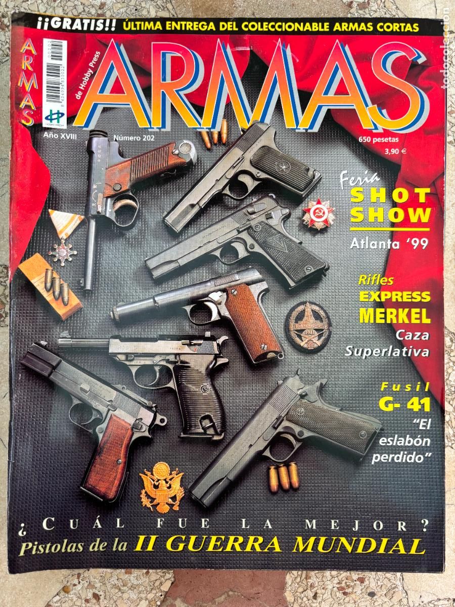 Militaria: ARMAS N&ordm; 202. RIFLE EXPRESS MERKEL. FUSIL G- 41. CARABINA MARLIN 9MM. MUNICI&Oacute;N DX Y CQT.