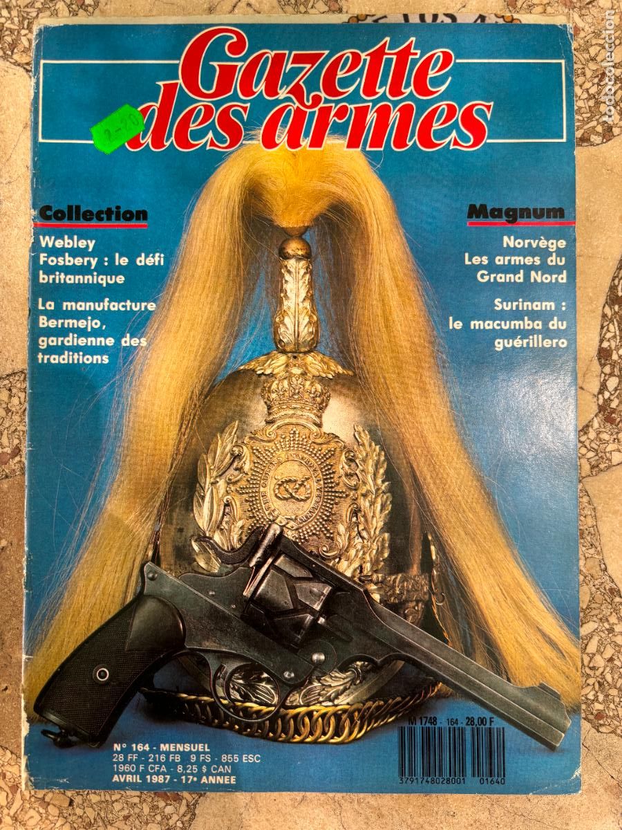 Militaria: GAZETTE DES ARMES N&ordm; 164 A&Ntilde;O 1987. BANSHEE. MAGNUM. WEBLEY FOSBERY. CARABINE MANNLICHER-SCHOENAUER.