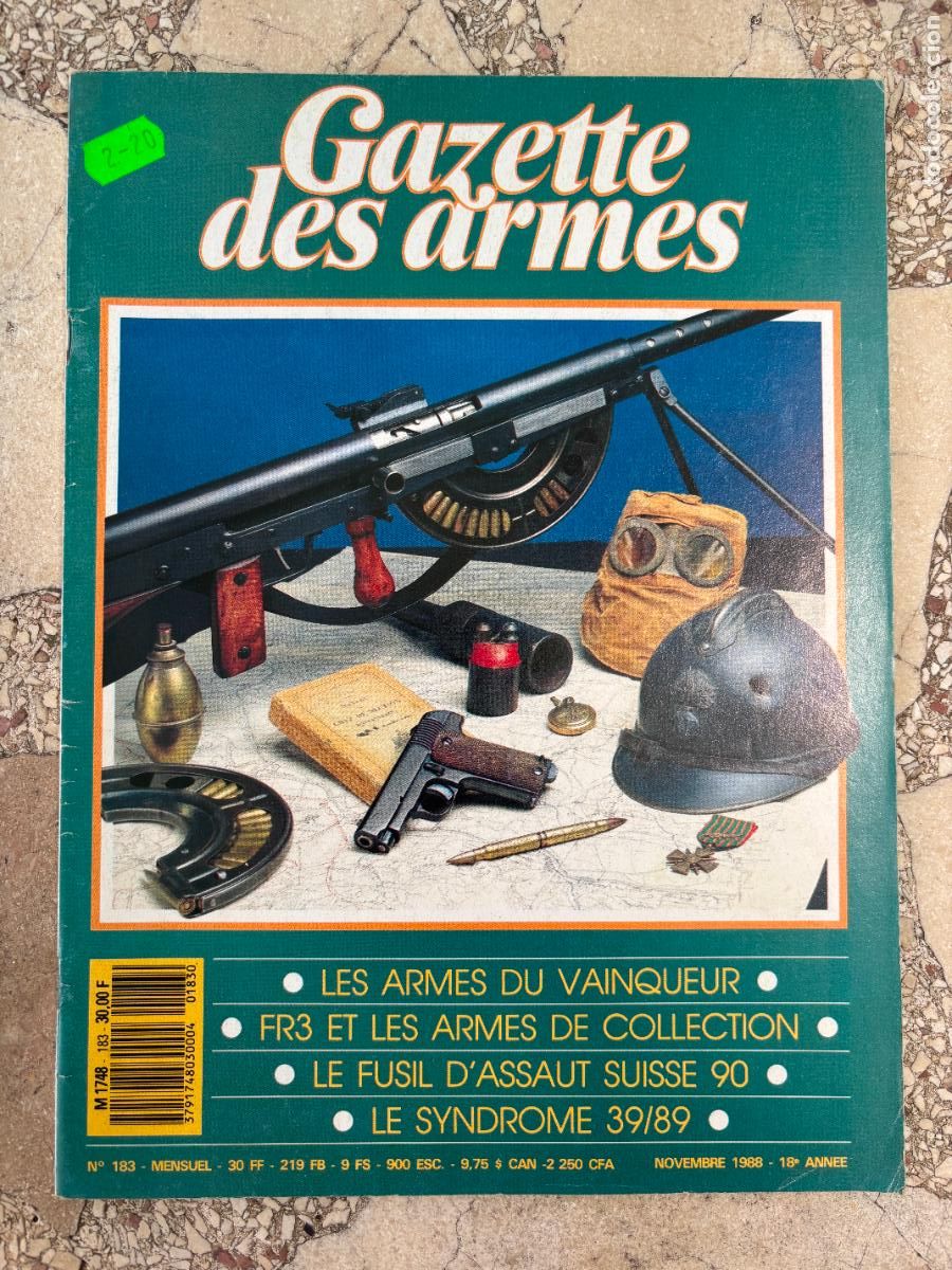 Militaria: GAZETTE DES ARMES N&ordm; 183 A&Ntilde;O 1988. PISTOLET COFFRE MODEL 1777. FUSIL D'ASSAULT SUISSE 90.
