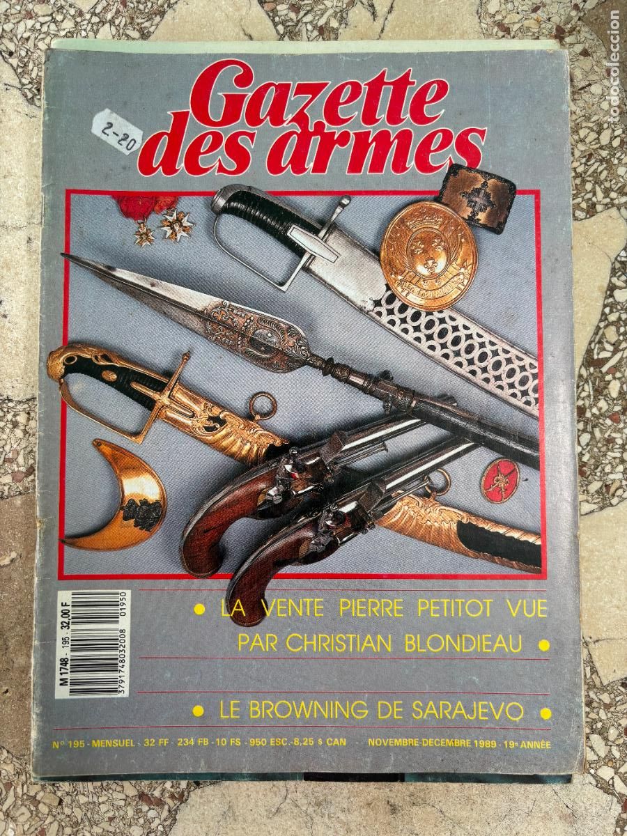 Militaria: GAZETTE DES ARMES N&ordm; 195 A&Ntilde;O 1989. PISTOLETS BROWNING MLES 1910. REVOLVER JONGEN FRERES.