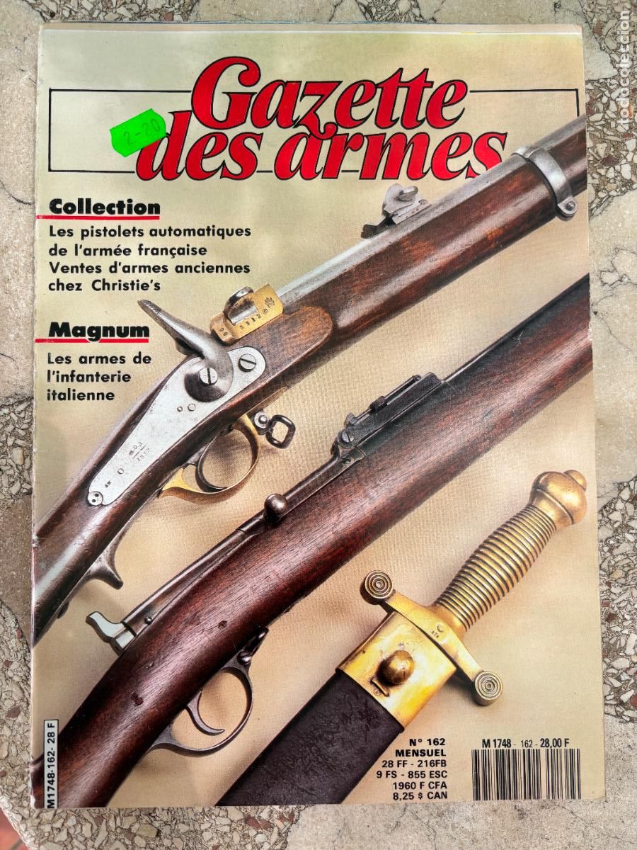 Militaria: GAZETTE DES ARMES N&ordm; 162 A&Ntilde;O 1987. FUSIL RUSSE KRNKA. PISTOLETS AUTOMATIQUES. CARABINE JAGERBUCHSE.