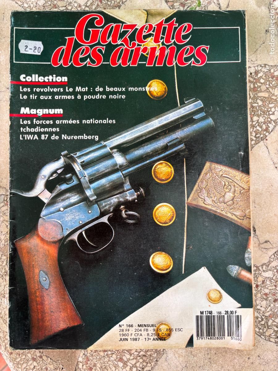 Militaria: GAZETTE DES ARMES N&ordm; 168. A&Ntilde;O 1987. MAGNUM.GB ARMES 83. ARMES 51. KOLIBRI CALIBRE 2,7MM