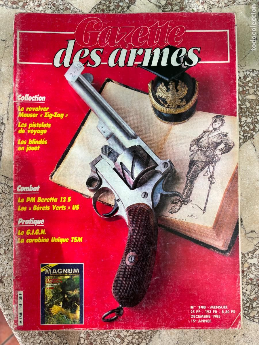 Militaria: GAZETTE DES ARMES N&ordm; 148. A&Ntilde;O 1985. PM BERETTA 12 S. CARABINE UNIQUE TSM. REVOLVER MAUSER ZIG ZAG.