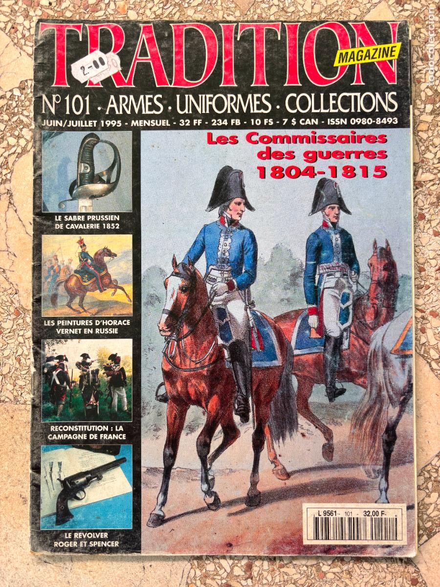 Militaria: TRADITION MAGAZINE N&ordm; 101. REVOLVER ROGER ET SPENCER. SABRE PRUSSIEN DE CAVALERIE 1852.