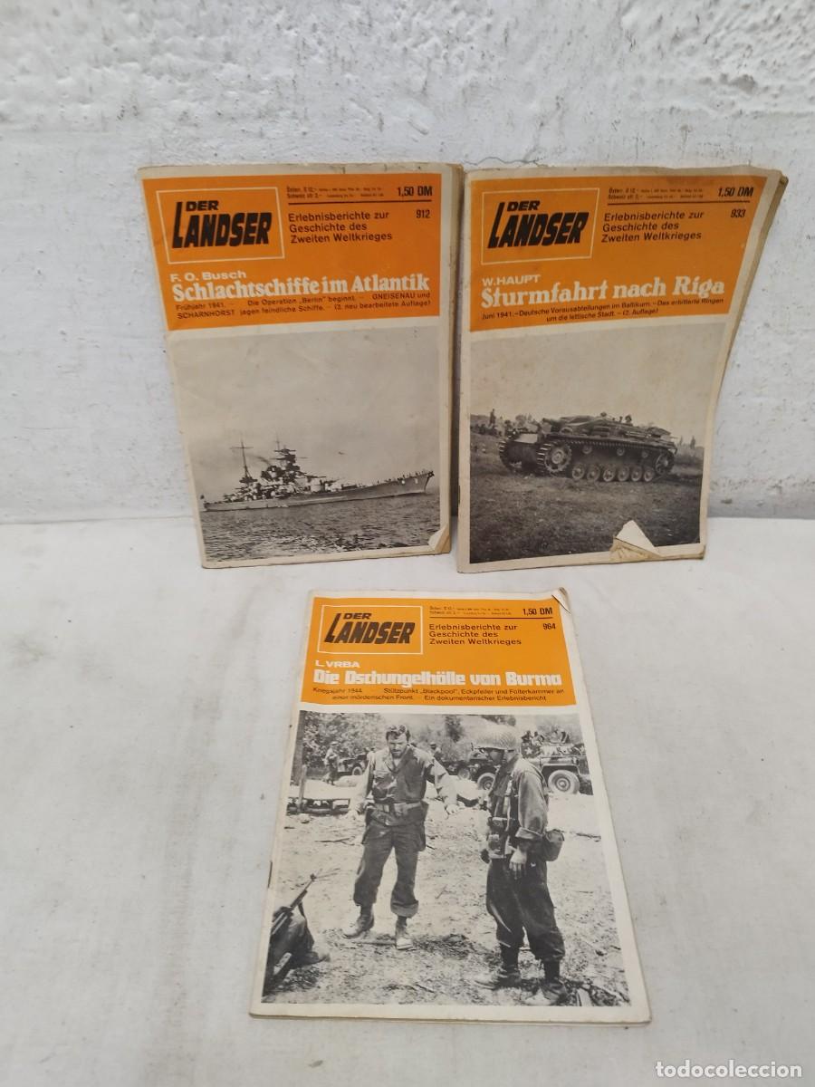 Militaria: 3 revistas militares alemanas. Der Landser 912-933-964.