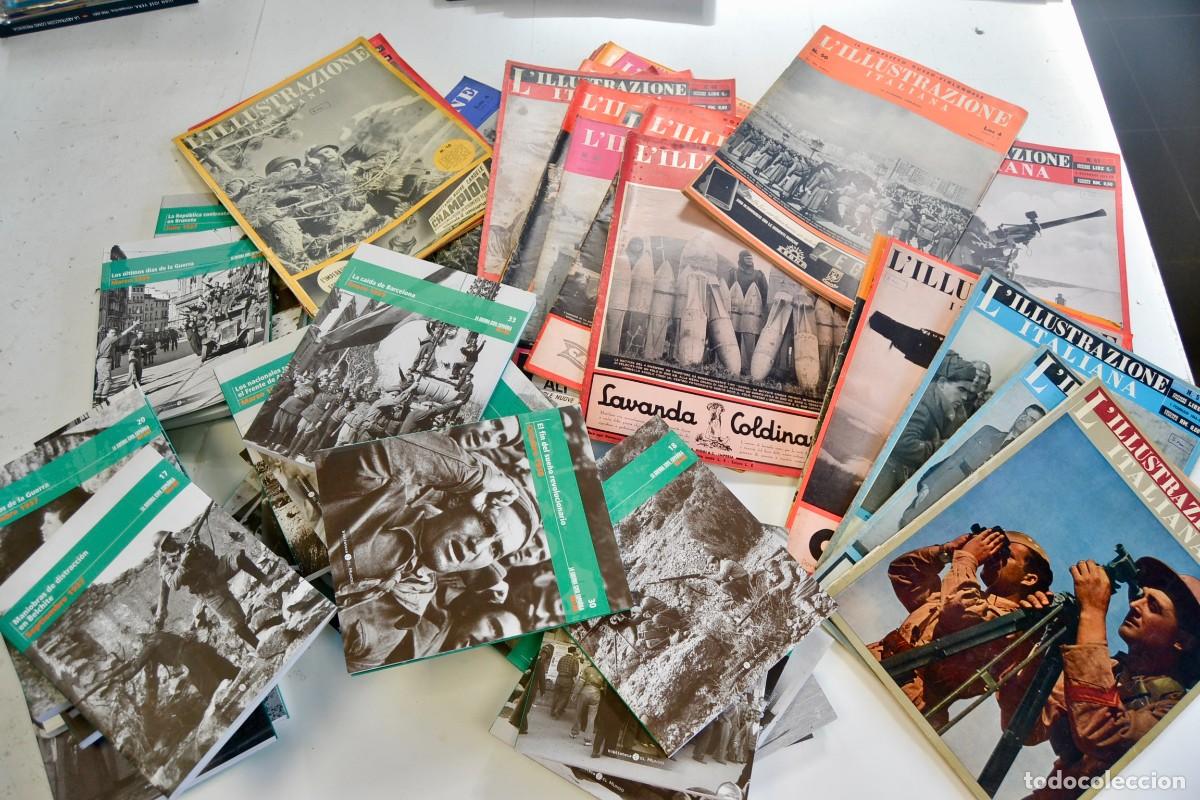 Militaria: Lote de 26 n&ordm;s de La Guerra Civil Espa&ntilde;ola y 36 n&ordm;s de L&acute;Illustrazione Italiana (2&ordf; Guerra Mundial)