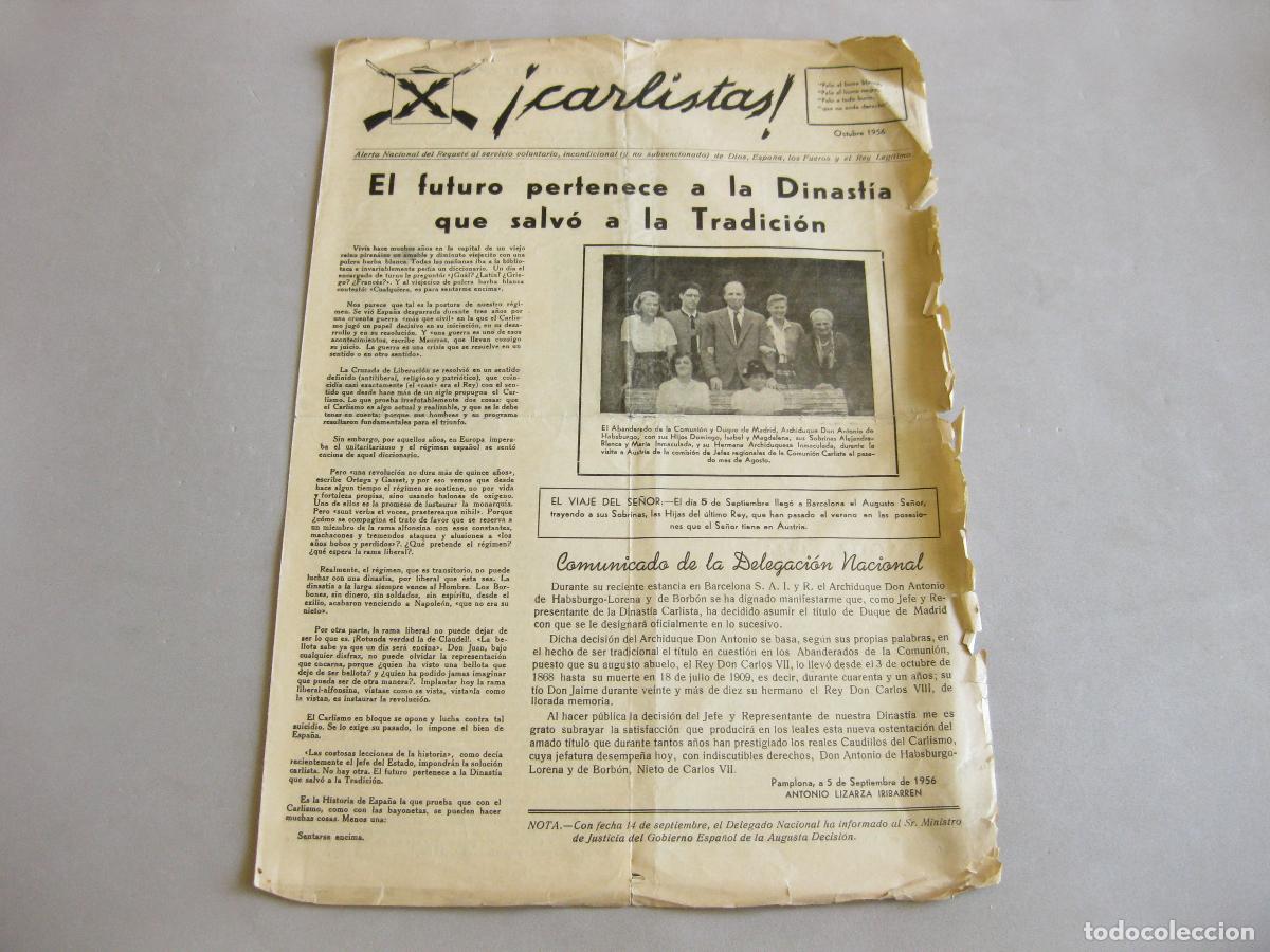 Militaria: REVISTA CARLISTAS. ALERTA NACIONAL DEL REQUET&Eacute; AL SERVICIO VOLUNTARIO. OCTUBRE 1956