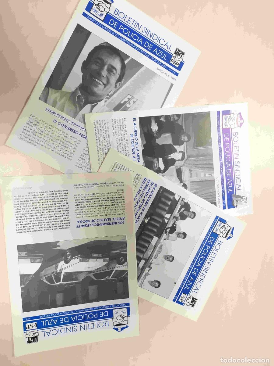 Militaria: 4 Boletines sindicales de Polic&iacute;a de Azul UGT-FSP. Nos: 2,3,14 y 15