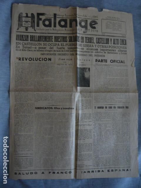 Militaria: FALANGE PERIODICO PALMA DE MALLORCA 10 DE JUNIO DE 1938 GUERRA CIVIL