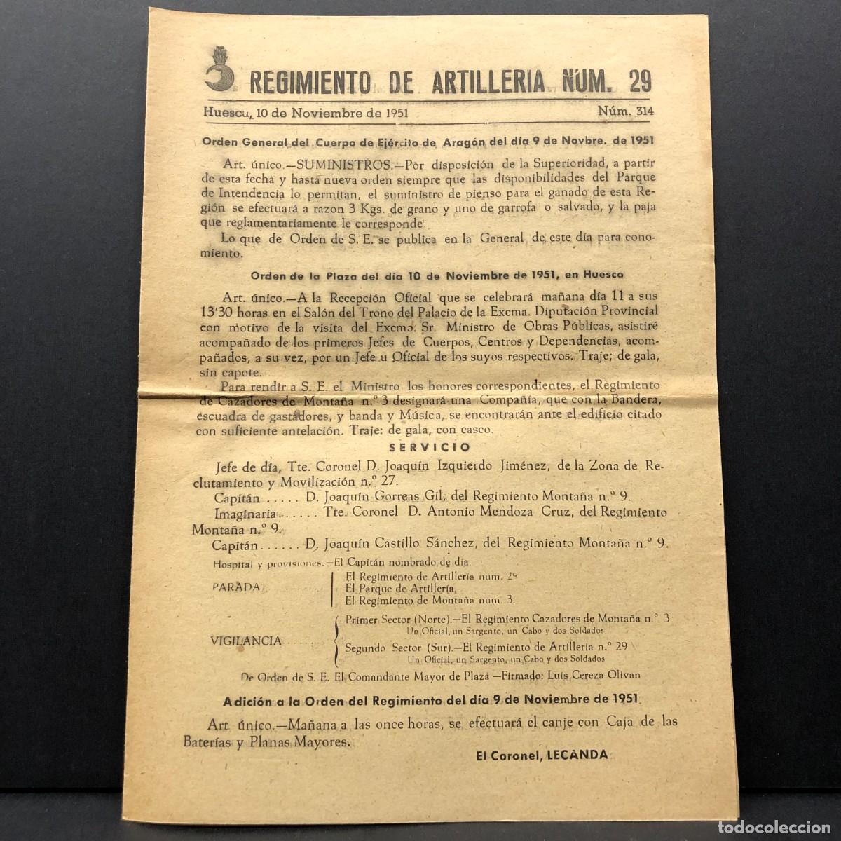 Militaria: REGIMIENTO ARTILLERIA DE MONTA&Ntilde;A NUM. 29 - HUESCA - NUM. 314 - REVISTA MILITAR / 579