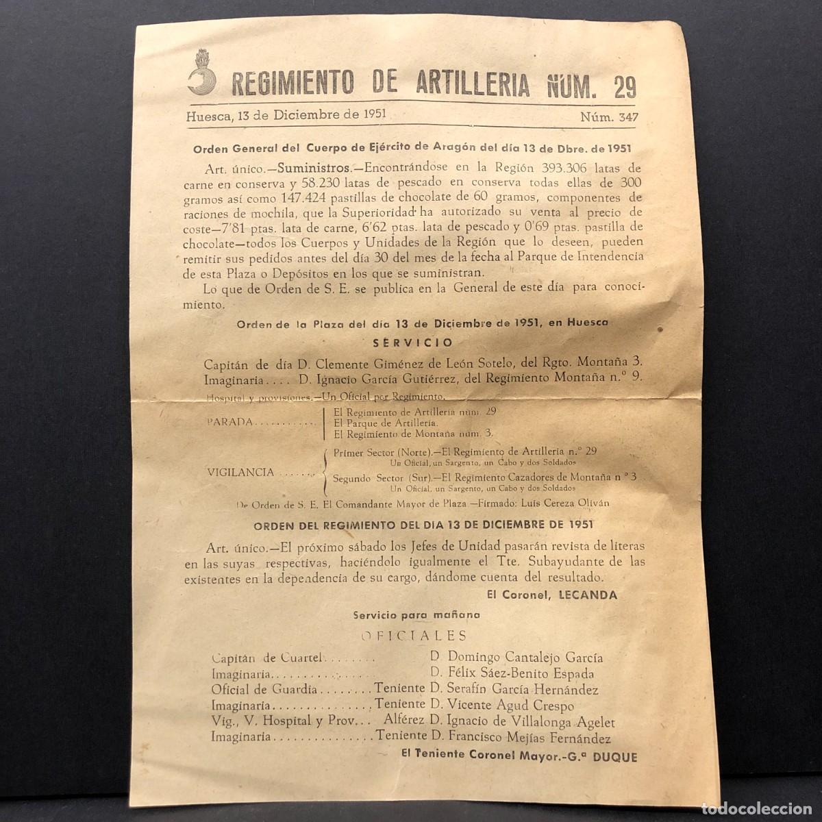 Militaria: REGIMIENTO ARTILLERIA DE MONTA&Ntilde;A NUM. 29 - HUESCA - NUM. 347 - REVISTA MILITAR / 581