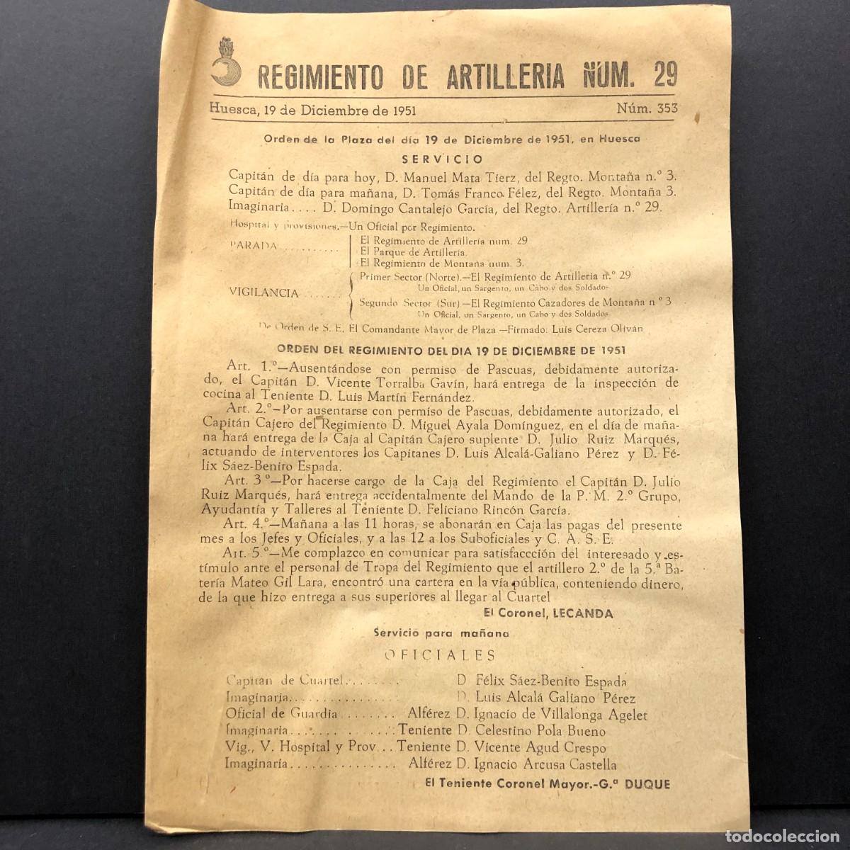 Militaria: REGIMIENTO ARTILLERIA DE MONTA&Ntilde;A NUM. 29 - HUESCA - NUM. 353 - REVISTA MILITAR / 583
