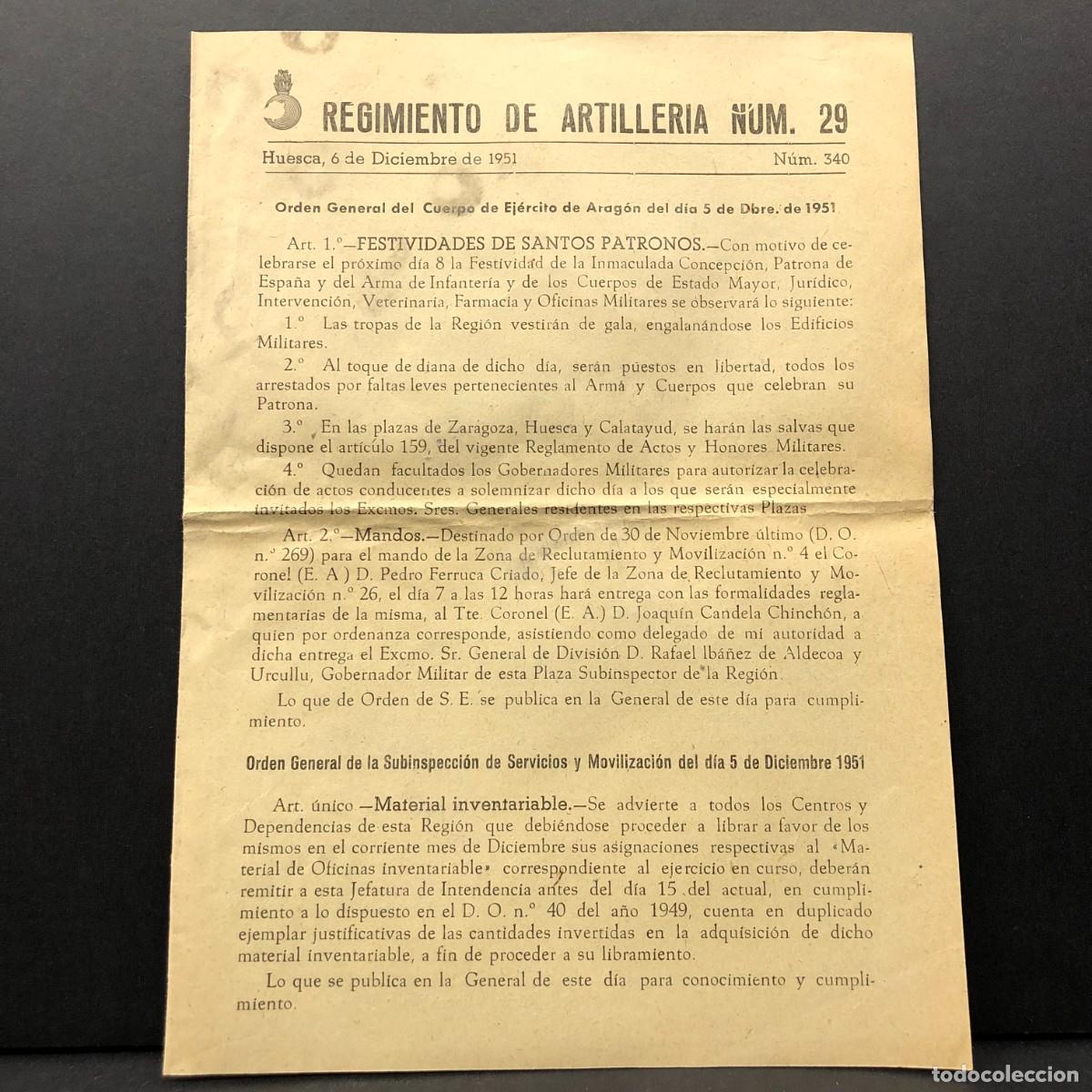 Militaria: REGIMIENTO ARTILLERIA DE MONTA&Ntilde;A NUM. 29 - HUESCA - NUM. 340 - REVISTA MILITAR / 585