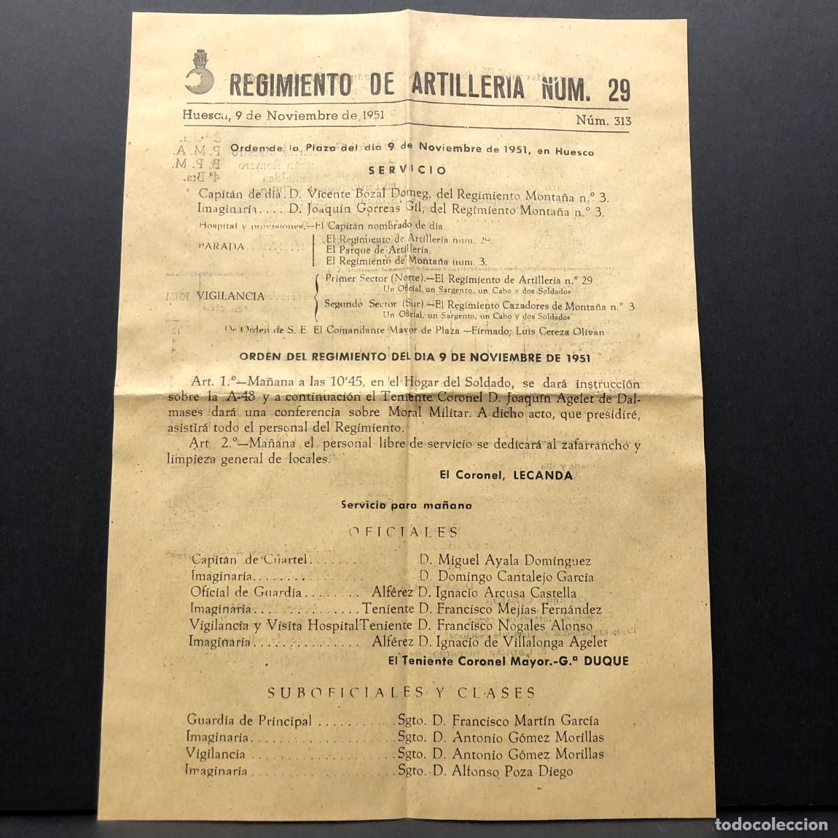 Militaria: REGIMIENTO ARTILLERIA DE MONTA&Ntilde;A NUM. 29 - HUESCA - NUM. 313 - REVISTA MILITAR / 591