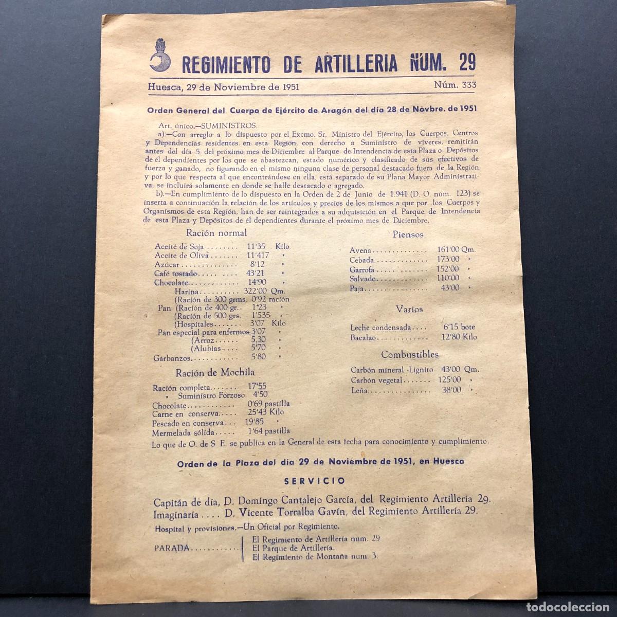 Militaria: REGIMIENTO ARTILLERIA DE MONTA&Ntilde;A NUM. 29 - HUESCA - NUM. 333 - REVISTA MILITAR / 595