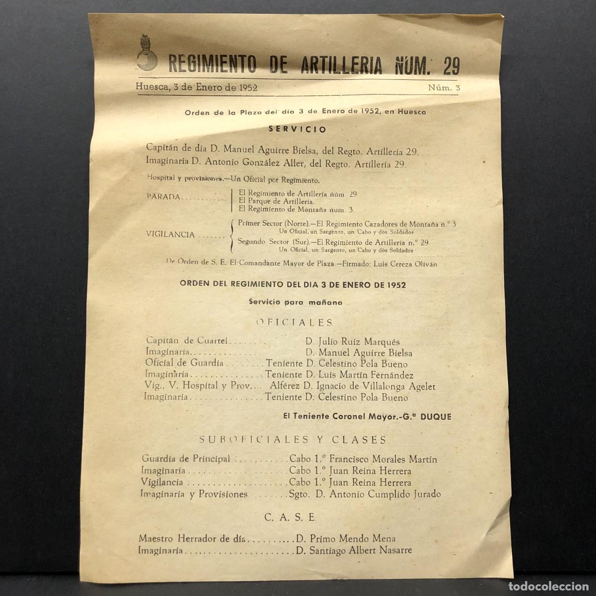 Militaria: REGIMIENTO ARTILLERIA DE MONTA&Ntilde;A NUM. 29 - HUESCA - NUM. 3 - REVISTA MILITAR / 600