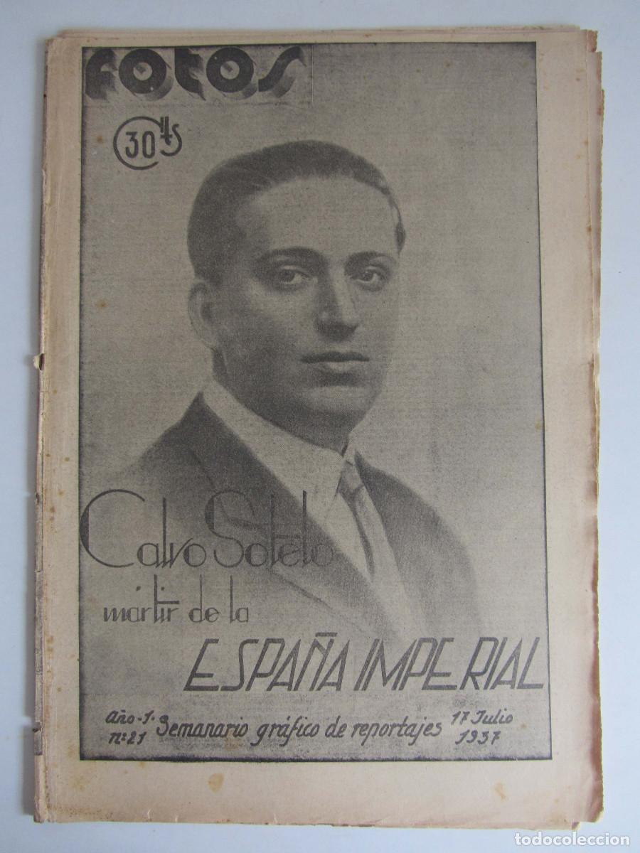 Militaria: Semanario gr&aacute;fico FOTOS n&ordm; 20 (Julio 1937) Guerra civil. Puerto de Pasajes. Fusilamientos en Bilbao.