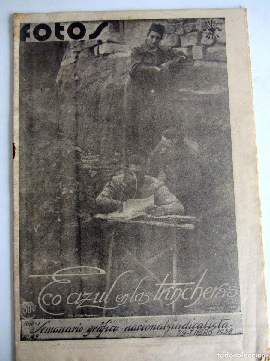 Militaria: Semanario gr&aacute;fico FOTOS 49 (Enero 1938) Guerra civil. Frente de Teruel: Caud&eacute;. Arag&oacute;n