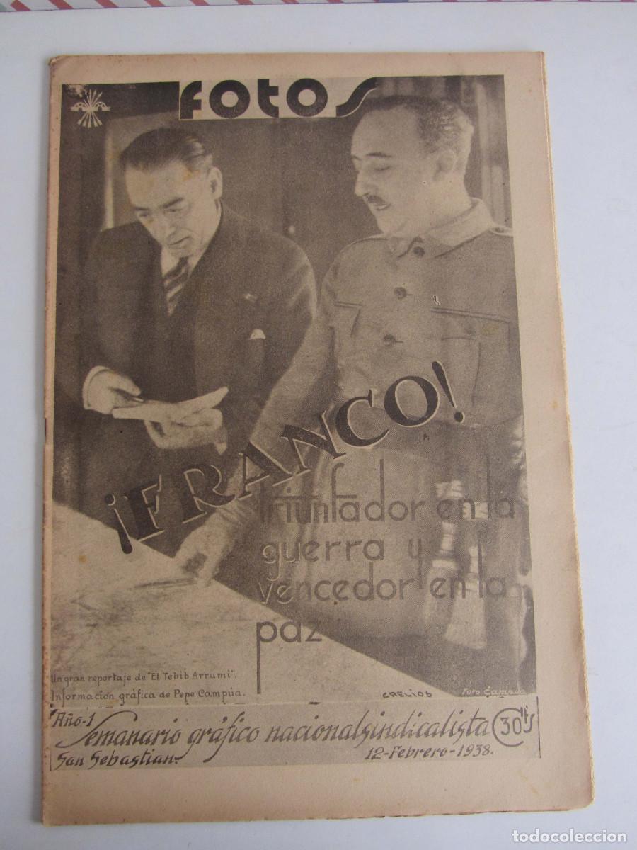 Militaria: Semanario gr&aacute;fico FOTOS 51 (Febrero 1938) Guerra civil. Perales de la Alfambra, Villarquemado