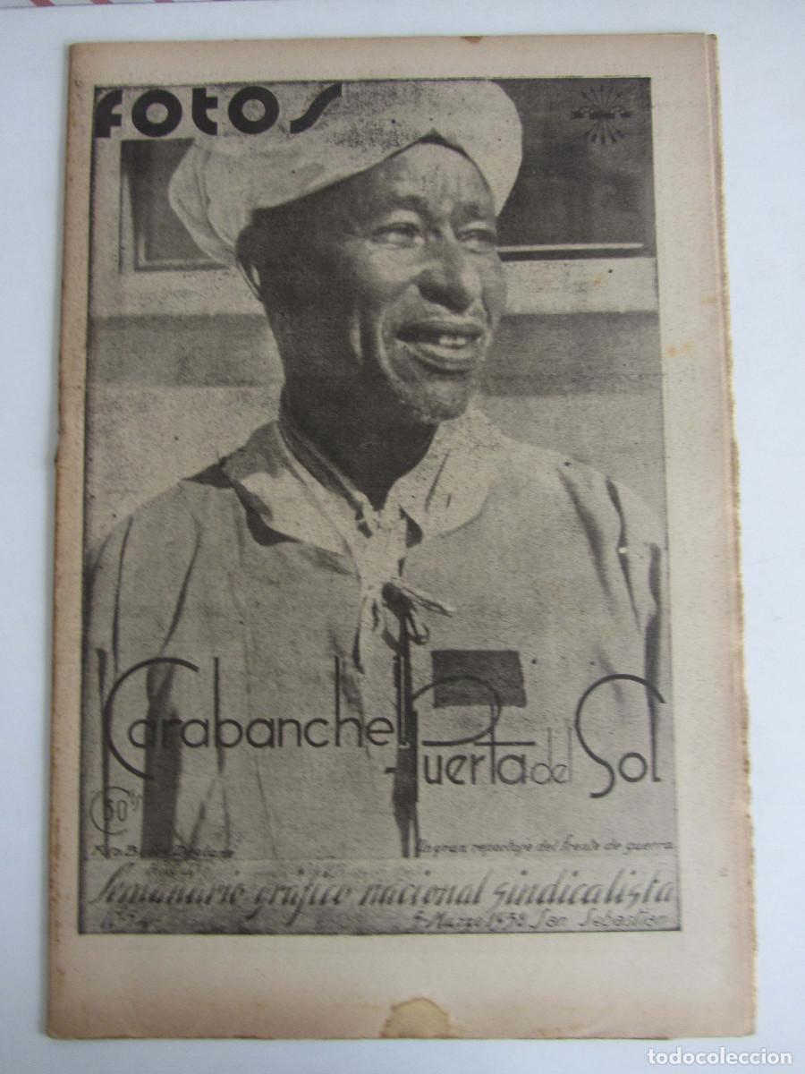 Militaria: Semanario gr&aacute;fico FOTOS 54 (Marzo 1938) Guerra civil. Carabanchel. Teruel. Falange sevillana.