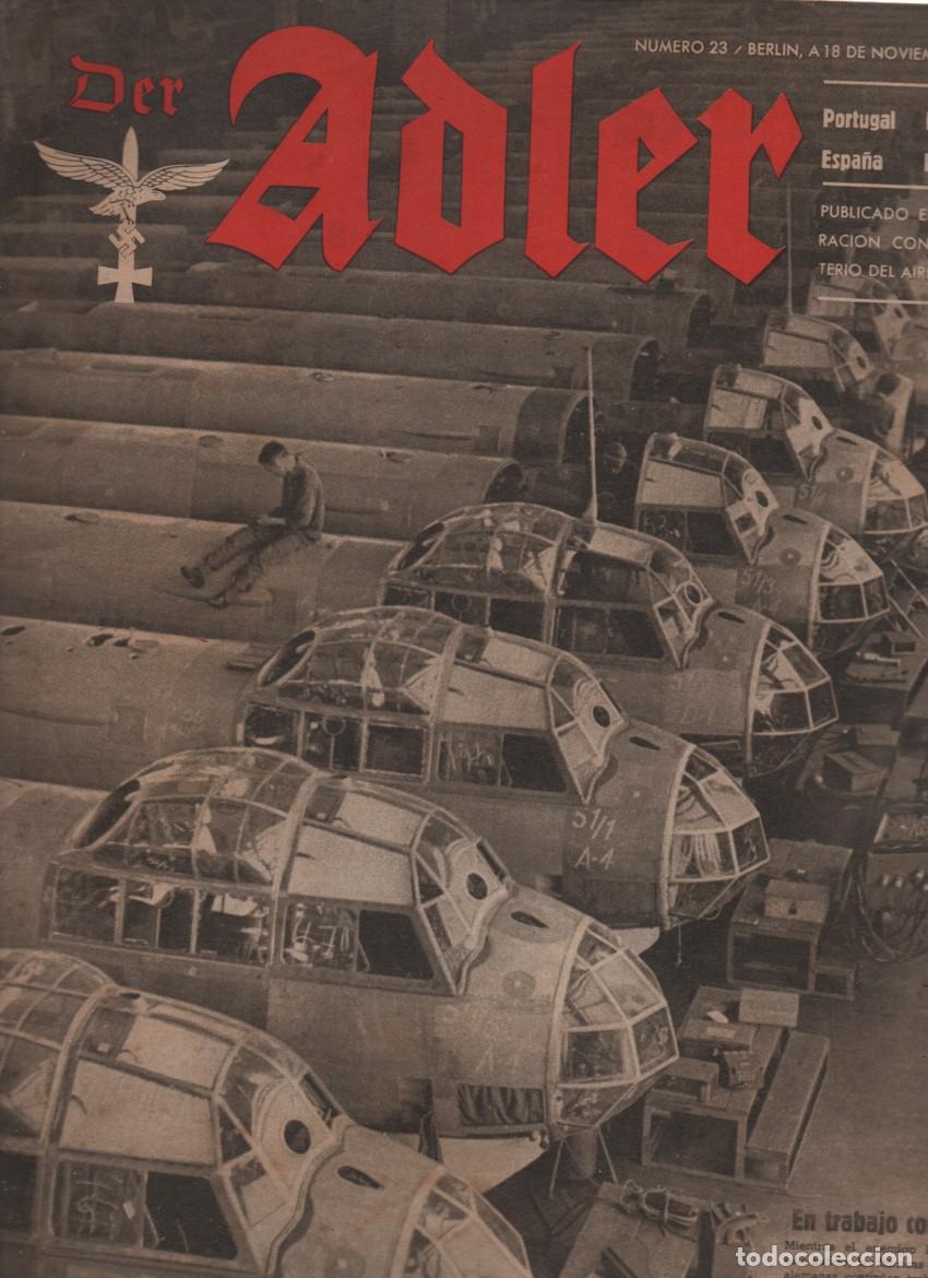Militaria: REVISTA DER ADLER, NUMERO 23. TIBURONES Y LA GUERRA EN EL MAR. BERLIN, 18 NOVIEMBRE 1941