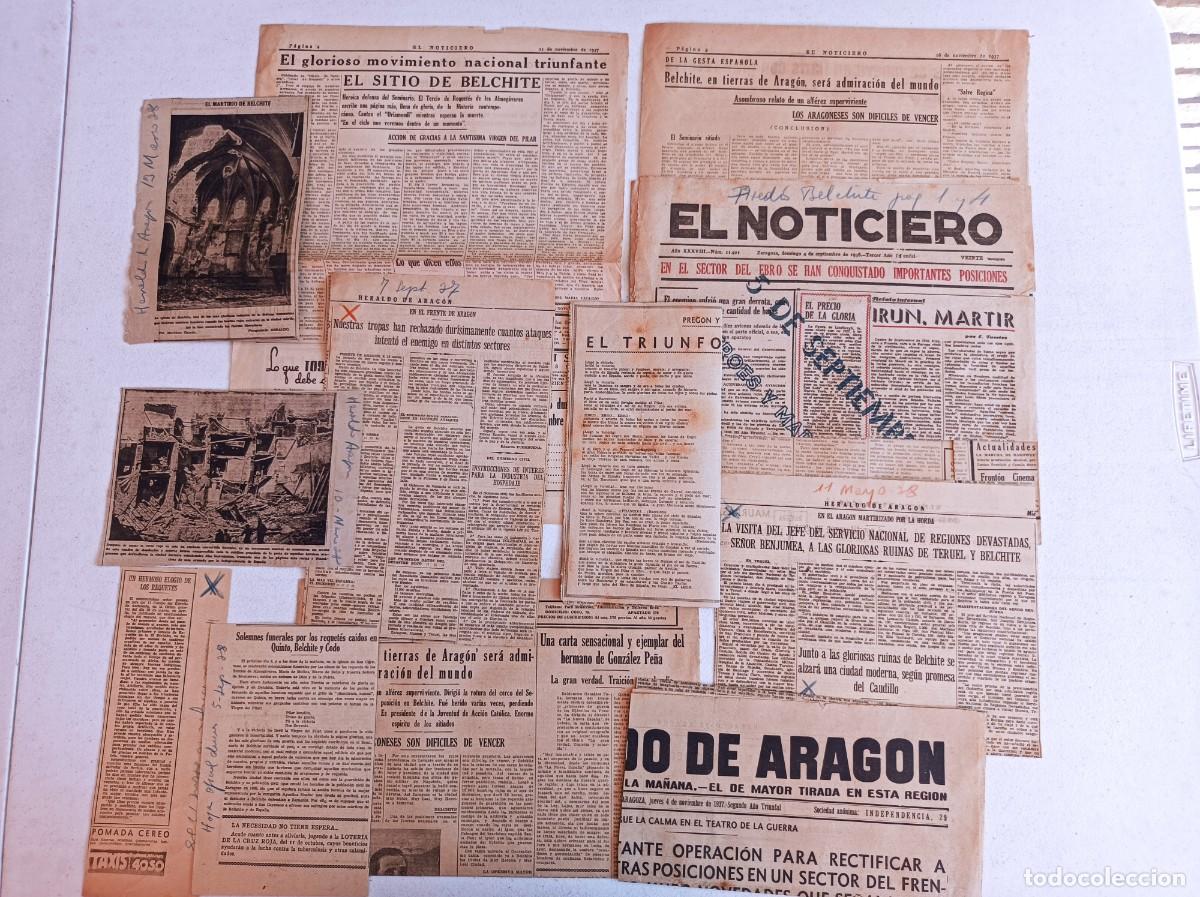 Militaria: RECORTES DE PRENSA SOBRE LA BATALLA DE BELCHITE, FRENTE DE ARAG&Oacute;N Y REQUET&Eacute;