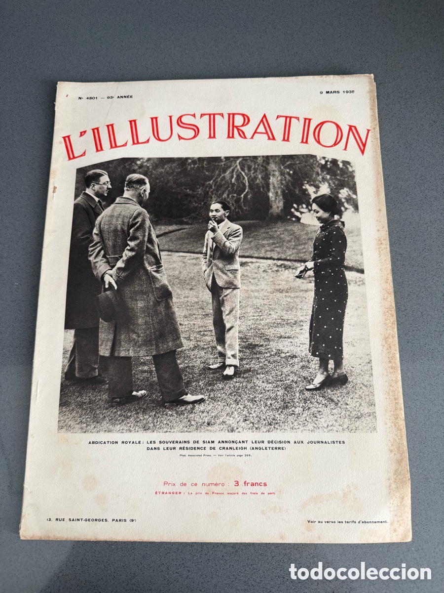 Militaria: a&ntilde;o 1935 - REVISTA HISTORIA L'ILLUSTRATION n&ordm; 4801 marzo - GRABADOS - IIGM - HITLER - ENTRE GUERRA