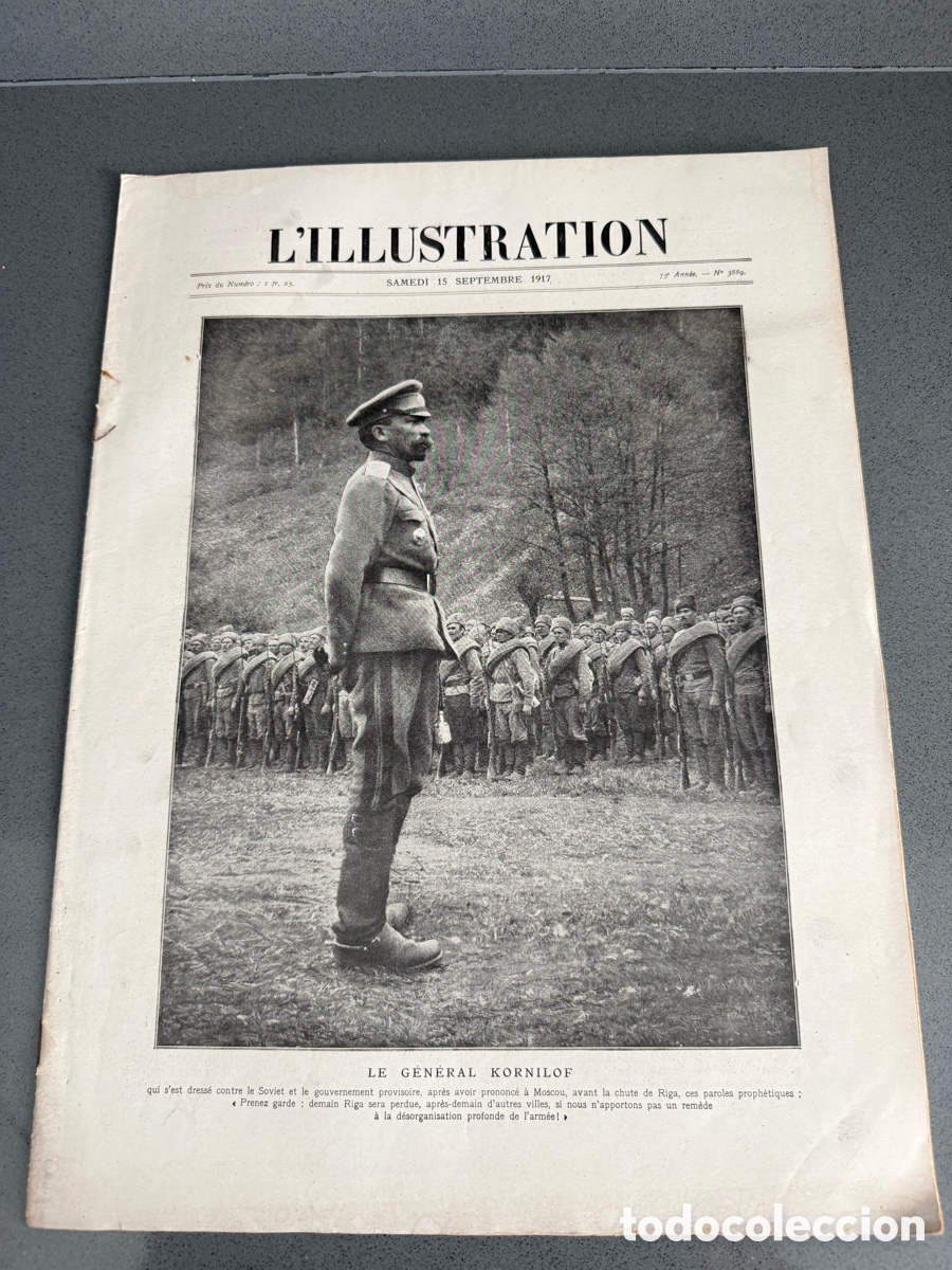 Militaria: a&ntilde;o 1917 - REVISTA HISTORIA L'ILLUSTRATION n&ordm; 3889 septiembre - GRABADOS - REVOLUCION RUSA KORNILOV