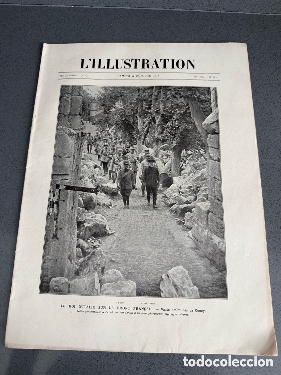 Militaria: a&ntilde;o 1917 - REVISTA HISTORIA L'ILLUSTRATION n&ordm; 3892 octubre - GRABADOS -IGM V&Iacute;CTOR MANUEL III