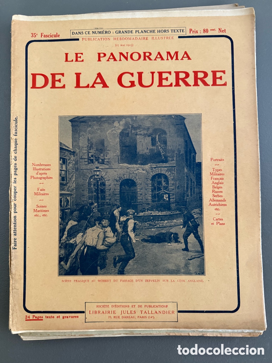 Militaria: a&ntilde;o 1915 - REVISTA LE PANORAMA DE LA GUERRE N&ordm; 35 - ED. TALLANDIER - PRIMERA GUERRA MUNDIAL