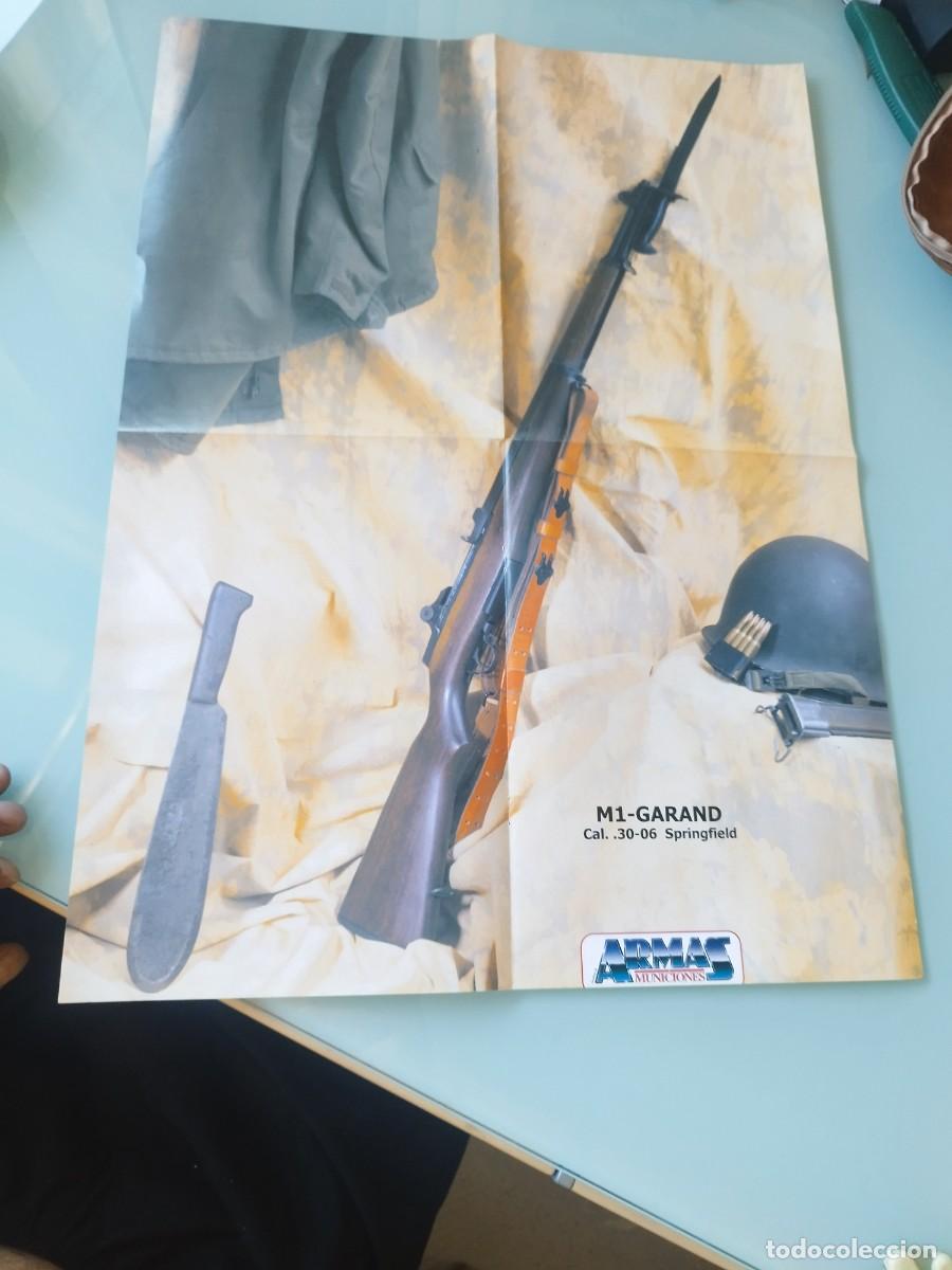 Militaria: Poster armas y municiones. De un fusil semiautom&aacute;tico M1 Garand (calibre .30-06 Springfield