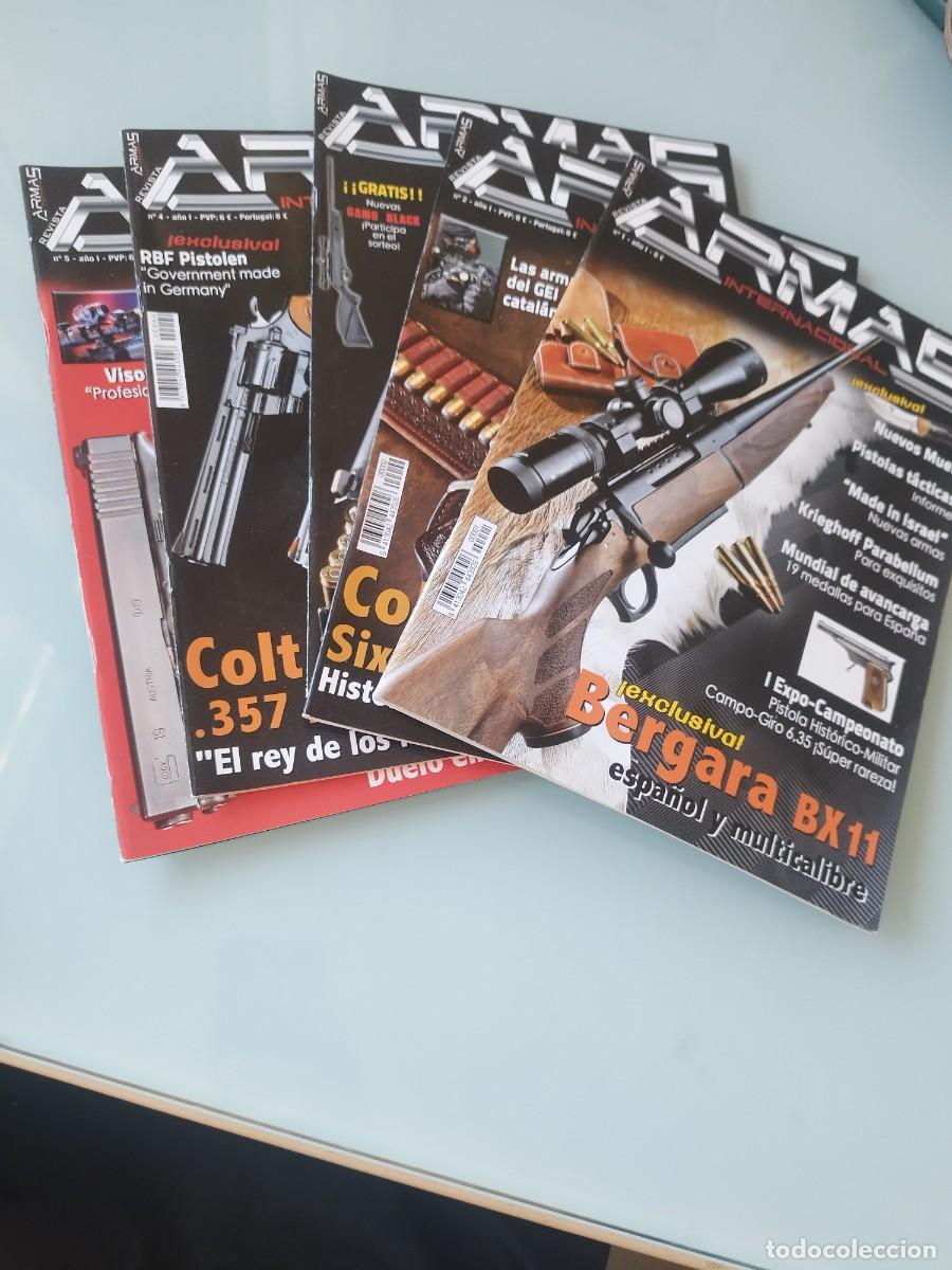 Militaria: Lote de 5 revistas Armas Internacional. Ns&deg; 1-2-3-4 y 5.