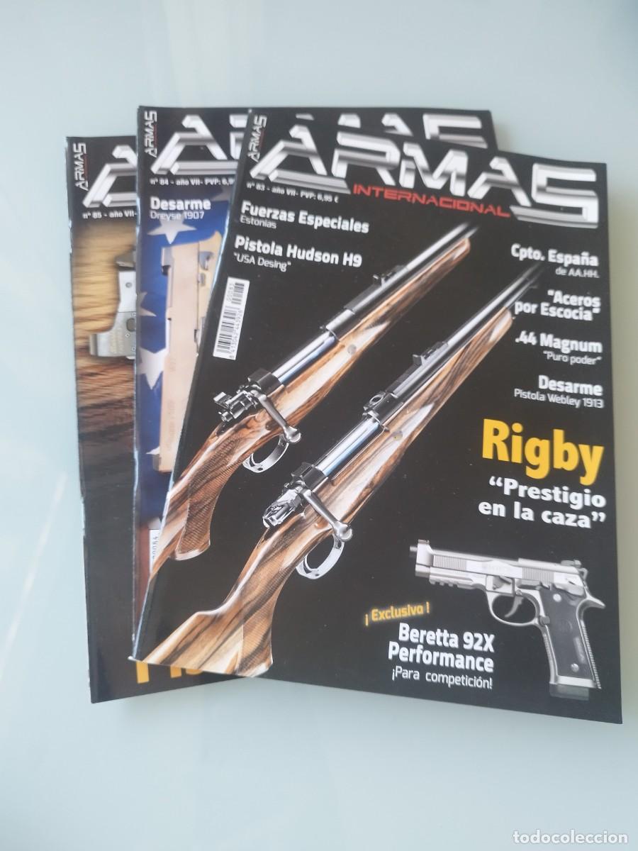 Militaria: Lote de 3 revistas Armas Internacional. Ns&deg; 83-84 y 85..