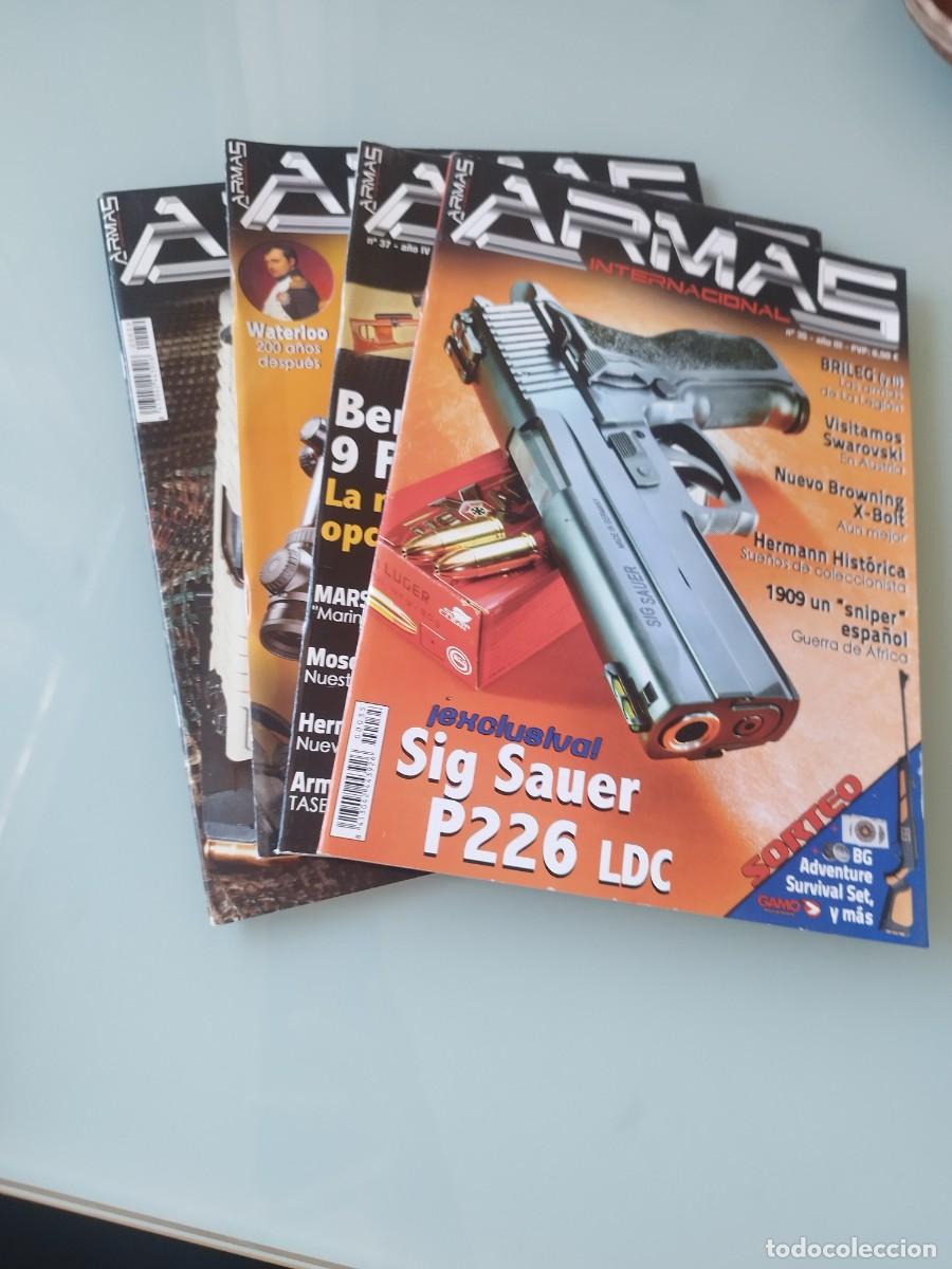 Militaria: Lote de 4 revistas Armas Internacional. Ns&deg; 35-37-38-39.