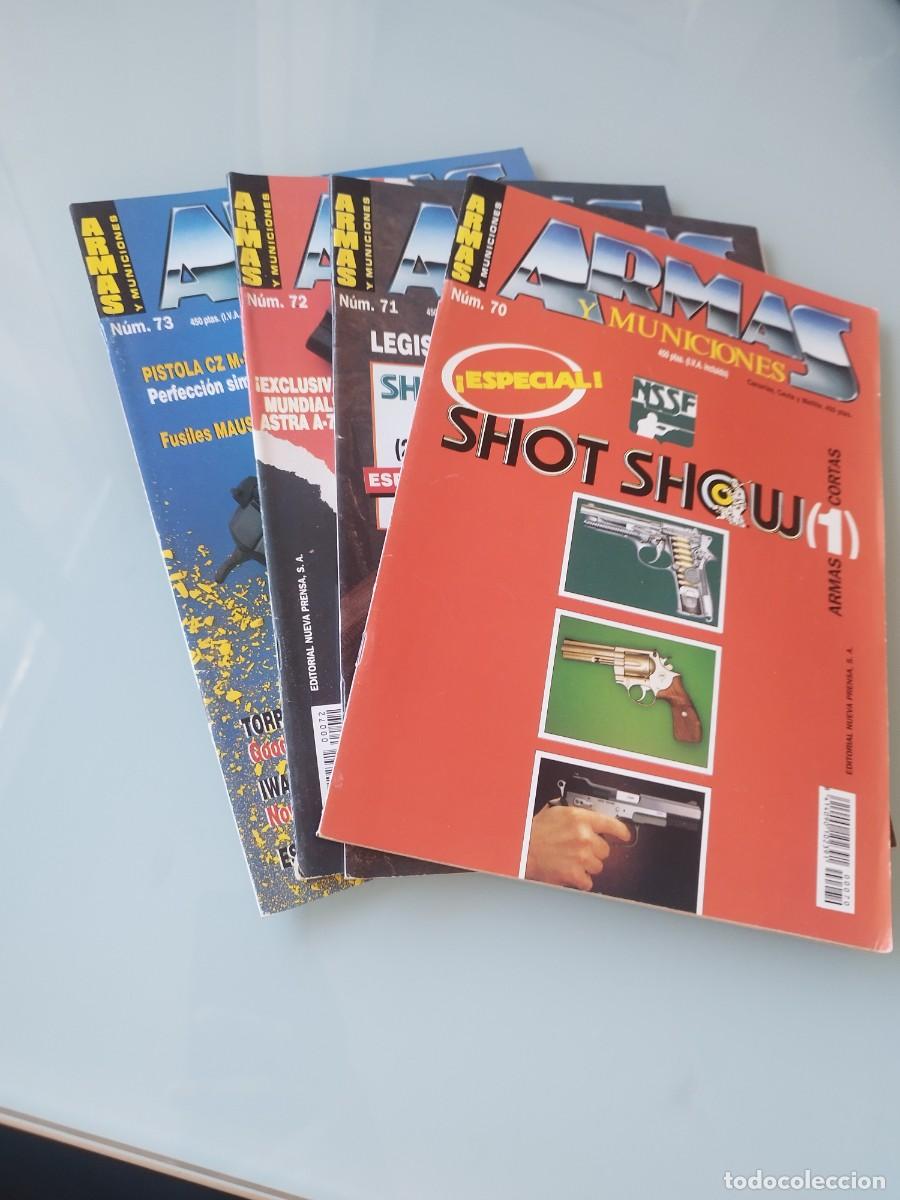 Militaria: Lote de 4 revistas Armas y municiones. Ns&deg; 70-71-72-73.