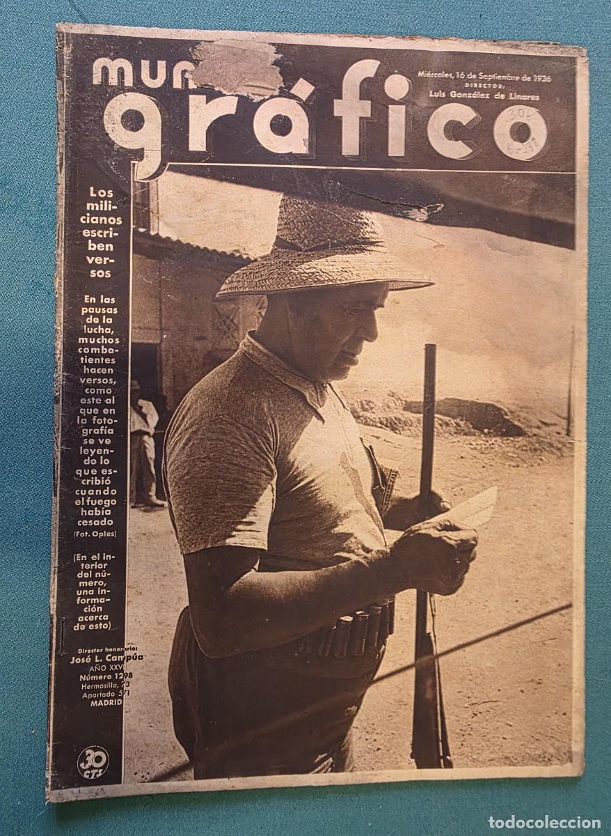 Militaria: Mundo gr&aacute;fico, mi&eacute;rcoles 16 de septiembre de 1936, a&ntilde;o XXVI, n&ordm; 1298