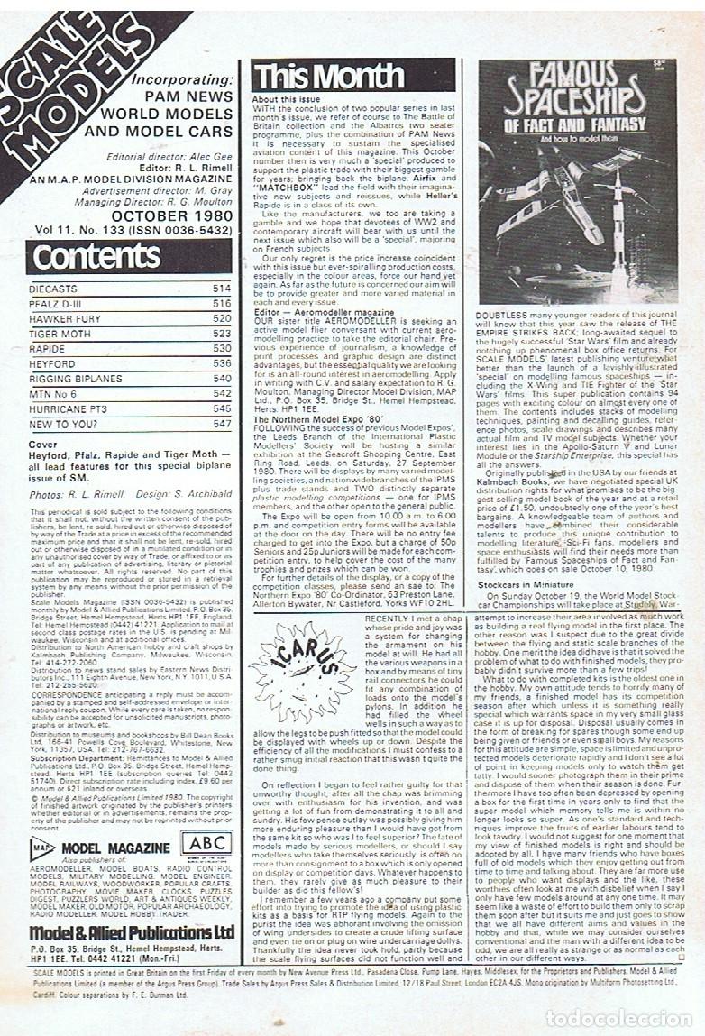 Militaria: SCALE MODELS A&Ntilde;O 1979 OCTUBRE - Foto 2