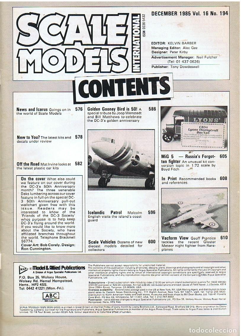 Militaria: SCALE MODELS A&Ntilde;O 1985 DICIEMBRE - Foto 2