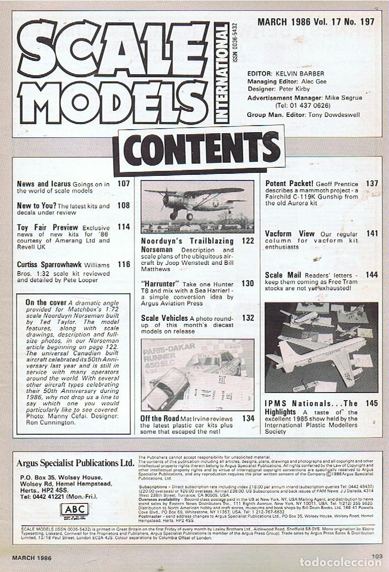 Militaria: SCALE MODELS A&Ntilde;O 1986 MARZO - Foto 2