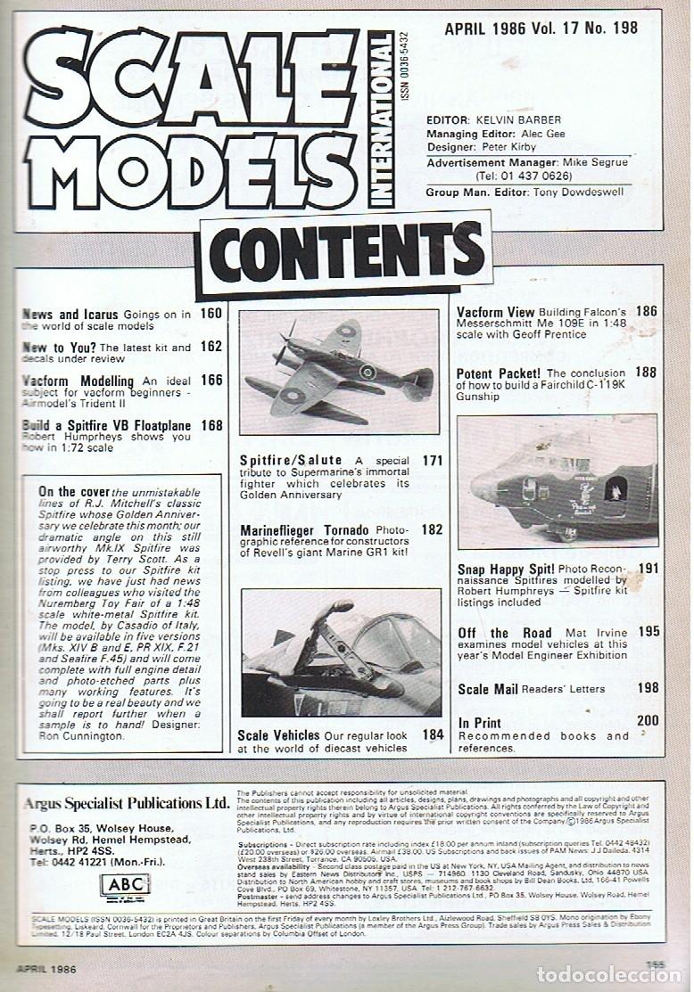 Militaria: SCALE MODELS A&Ntilde;O 1986 ABRIL - Foto 2
