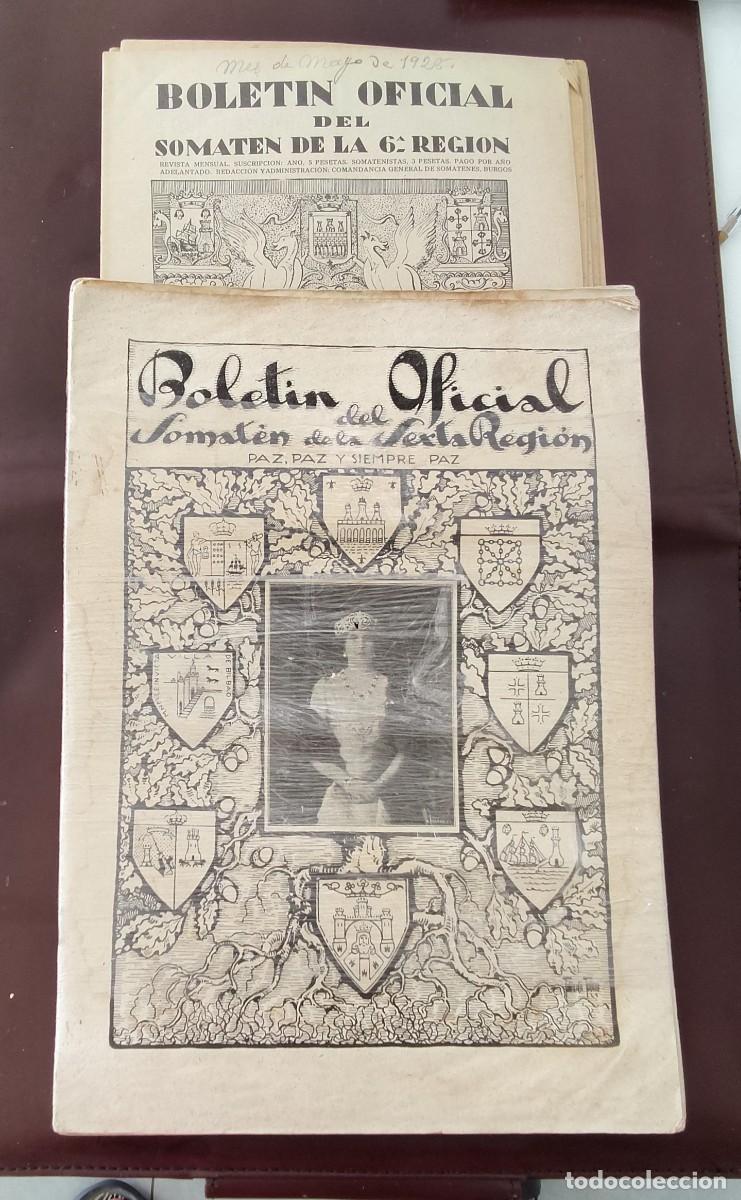 Militaria: LOTE DE REVISTAS BOLET&Iacute;N DEL OFICIAL SOMAT&Eacute;N DE LA SEXTA REGION,A&Ntilde;OS 1924-1931